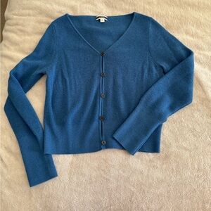 J. Crew blue Cashmere Knit cardigan. S.